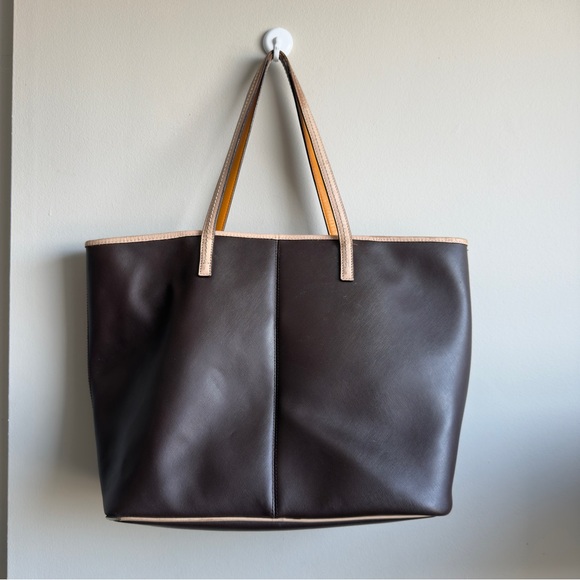 Coach Metro Brown Saffiano Leather Tote - Picture 4 of 12